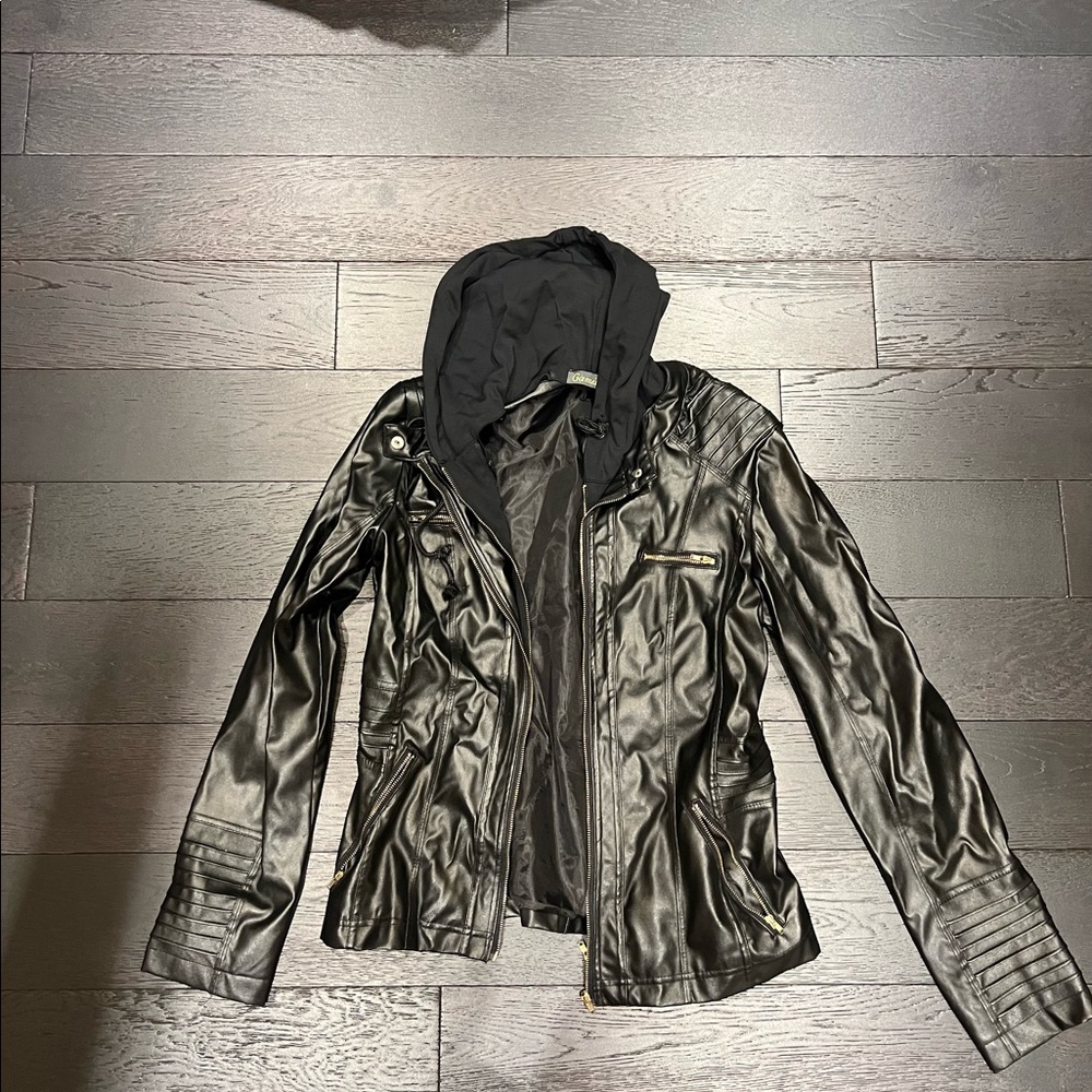 Leather Jacket (hooded)